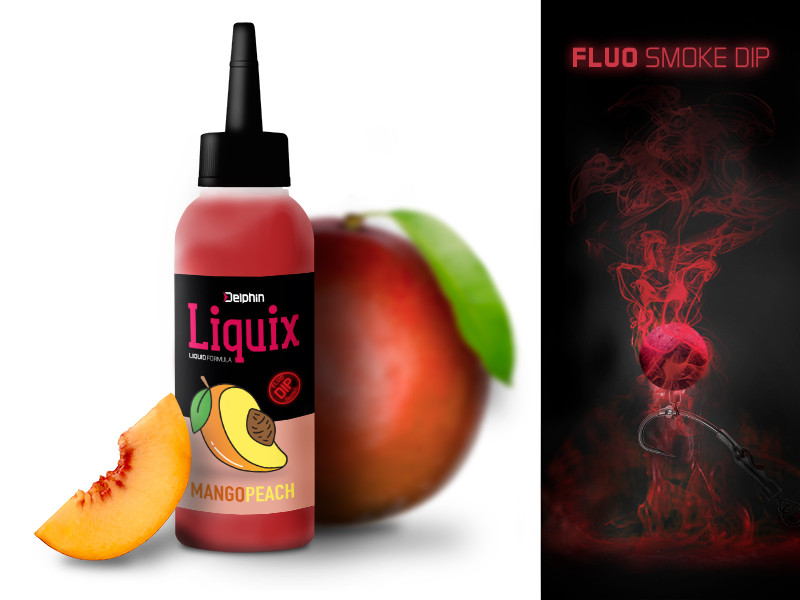 	Fluo dip D SNAX LiquiX /100ml Mango-Broskyňa