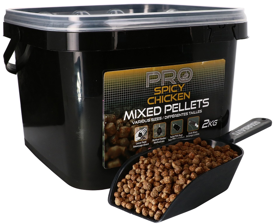 Starbaits Pro Spicy Chicken Pelety Mixed 2kg