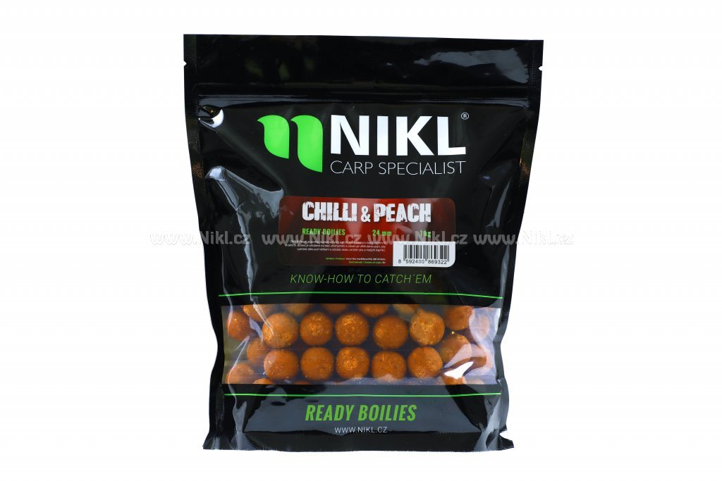 Nikl Hotové boilies Chilli & Peach 250g