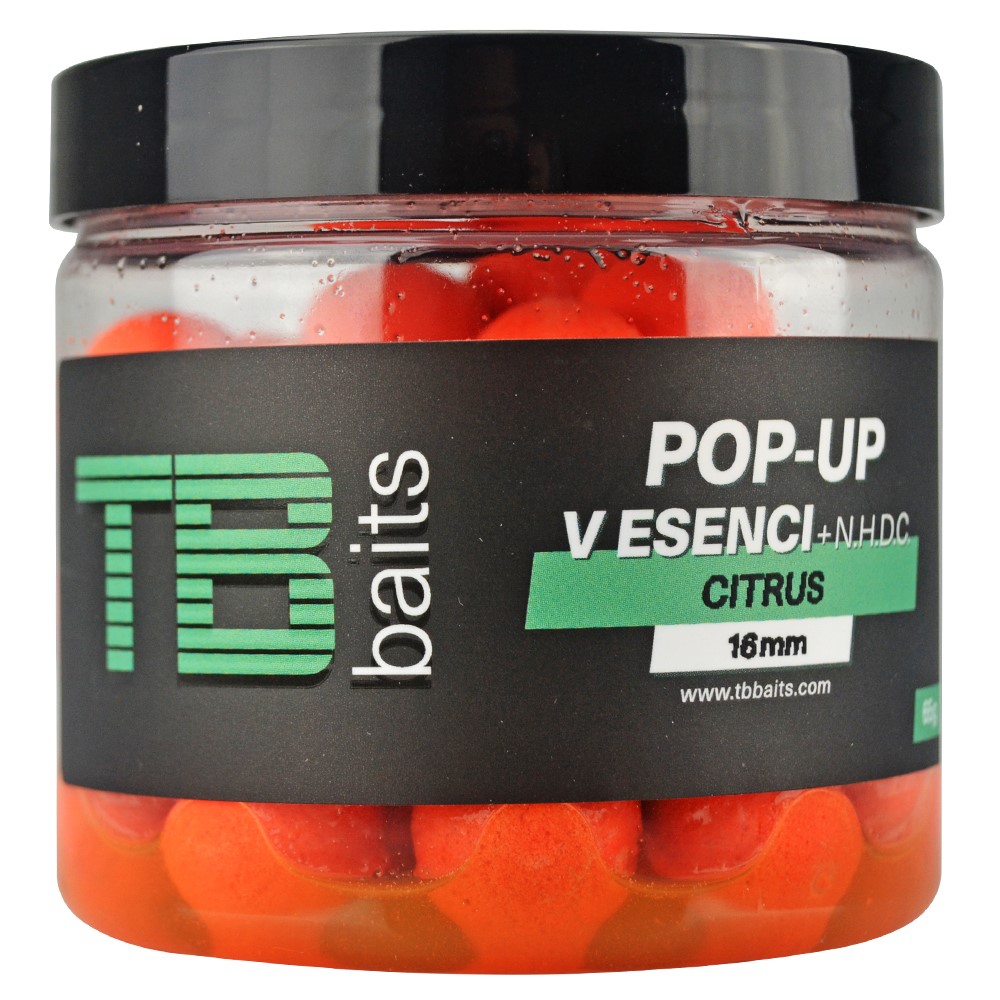 TB Baits Plávajúce Boilie Pop-Up Orange Citrus + NHDC 65 g