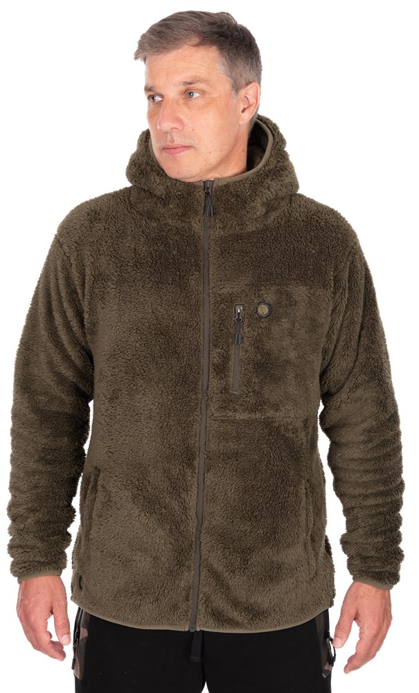 Fox Bunda Khaki HD Premium Full Zip Teddy Jacket - M