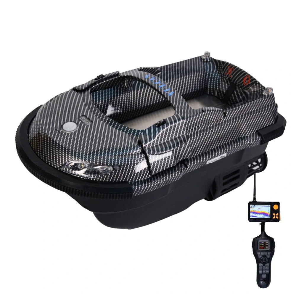 Zavážecí lodička VULCAN s Eholotem- Carbon