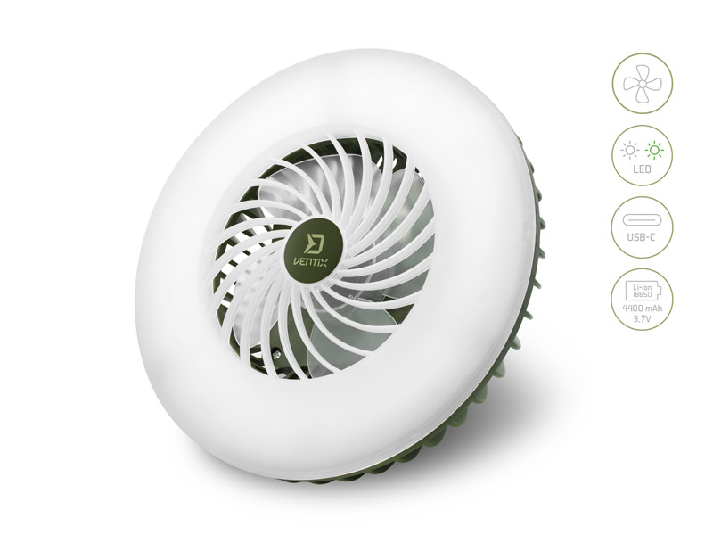 	Ventilátor so svetlom Delphin Ventix 4400 mAh