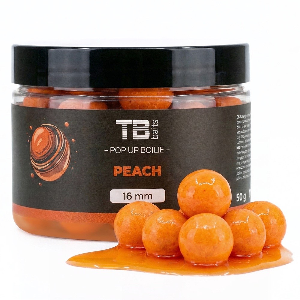 TB Baits Plávajúce Boilie Pop-Up Peach + NHDC 50 g