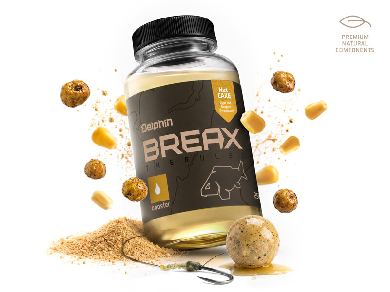 Booster Delphin BreaX/NutCAKE | Tigrí orech-Scopex-Kukurica/250ml