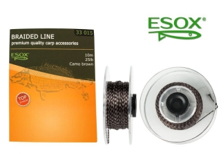 ESOX BRAIDED LINE CAMO BROWN, 10 m/25 lb