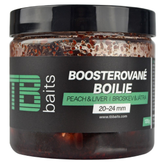 TB Baits Boosterované Boilie Peach Liver 120 g 20-24 mm