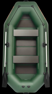 Čln Kolibri K-300 CT zelený, lamelová podlaha + držiak motora