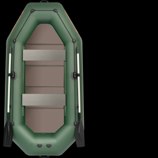 Čln Kolibri K-300 CTP zelený pevná podlaha + držiak motora