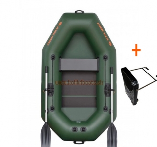 Čln Kolibri K-220-T zelený, lamelová podlaha+držiak motora